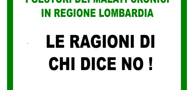 Ancora la Federazione regionale ordini sulla cronicità